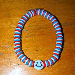 Red, White, and Blue Claybead Bracelet